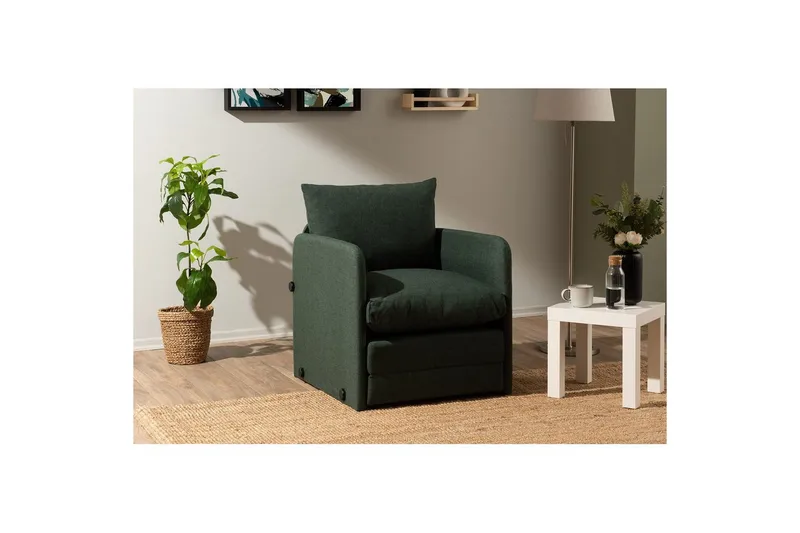 1-sits bäddsoffa Rubby Grön - Grön - Möbler - Stolar & fåtöljer - Fåtölj - Bäddfåtölj