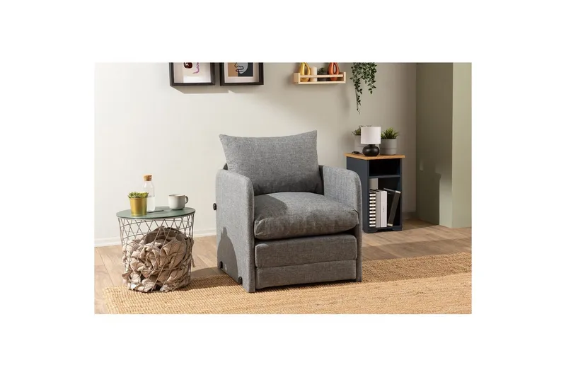 1-sits bäddsoffa Rubby Ljusgrå - Ljusgrå - Möbler - Stolar & fåtöljer - Fåtölj - Bäddfåtölj