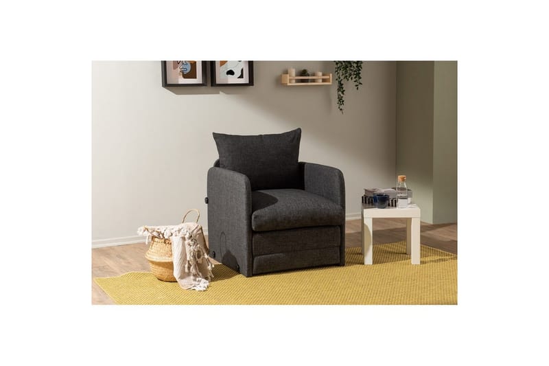 1-sits bäddsoffa Rubby Mörkgrå - Mörkgrå - Möbler - Stolar & fåtöljer - Fåtölj - Bäddfåtölj