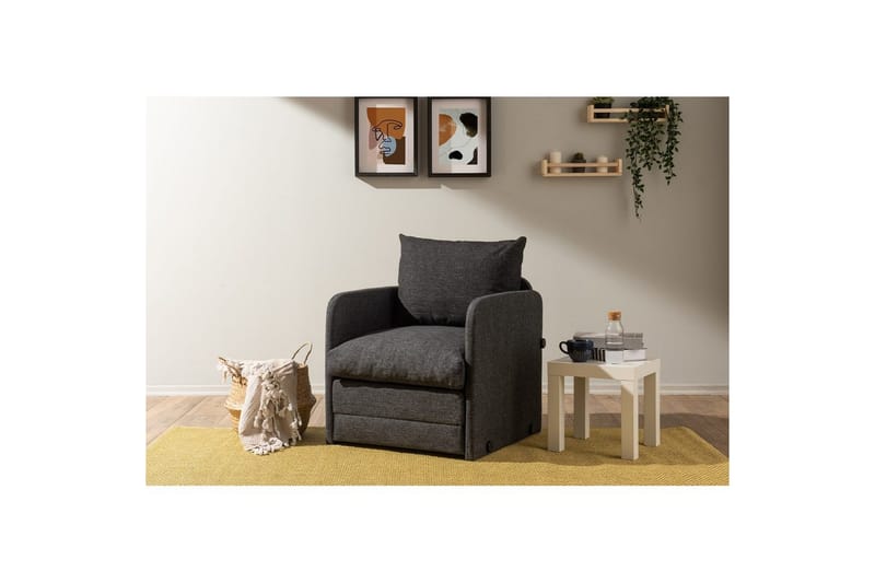 1-sits bäddsoffa Rubby Mörkgrå - Mörkgrå - Möbler - Stolar & fåtöljer - Fåtölj - Bäddfåtölj