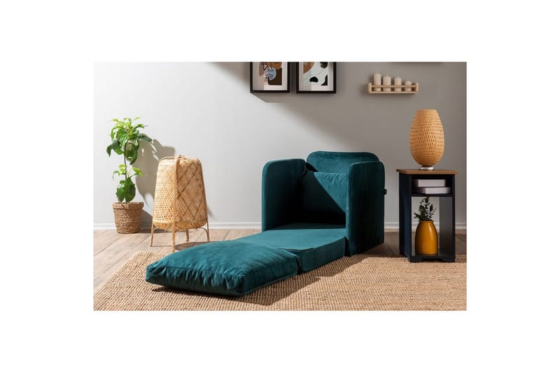 1-sits bäddsoffa Rubby Petrolgrön - Petrolgrön - Möbler - Stolar & fåtöljer - Fåtölj - Bäddfåtölj