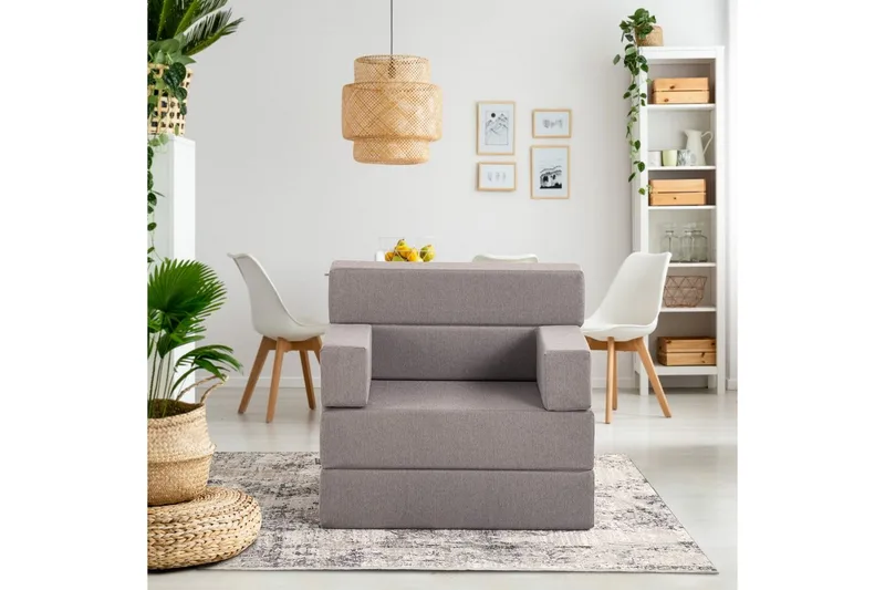 1-sits bäddsoffa Yoraemere Grå - Ljusgrå - Möbler - Stolar & fåtöljer - Fåtölj - Bäddfåtölj