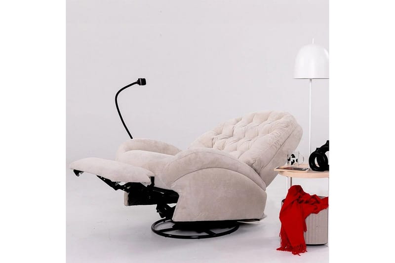 Adesis Reclinerfåtölj Elektrisk - Krämvit - Möbler - Stolar & fåtöljer - Fåtölj - Biofåtölj & reclinerfåtölj