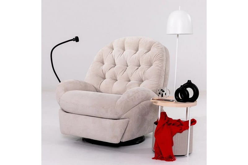 Adesis Reclinerfåtölj Elektrisk - Krämvit - Möbler - Stolar & fåtöljer - Fåtölj - Liggfåtölj