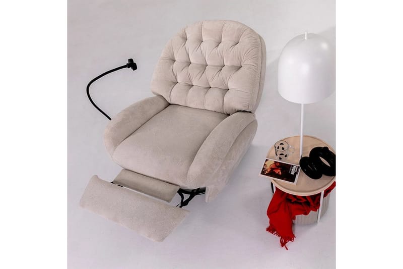 Adesis Reclinerfåtölj Elektrisk - Krämvit - Möbler - Stolar & fåtöljer - Fåtölj - Liggfåtölj