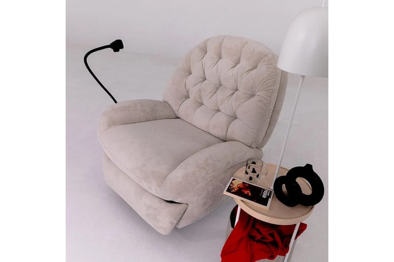 Adesis Reclinerfåtölj Elektrisk - Krämvit - Möbler - Stolar & fåtöljer - Fåtölj - Liggfåtölj