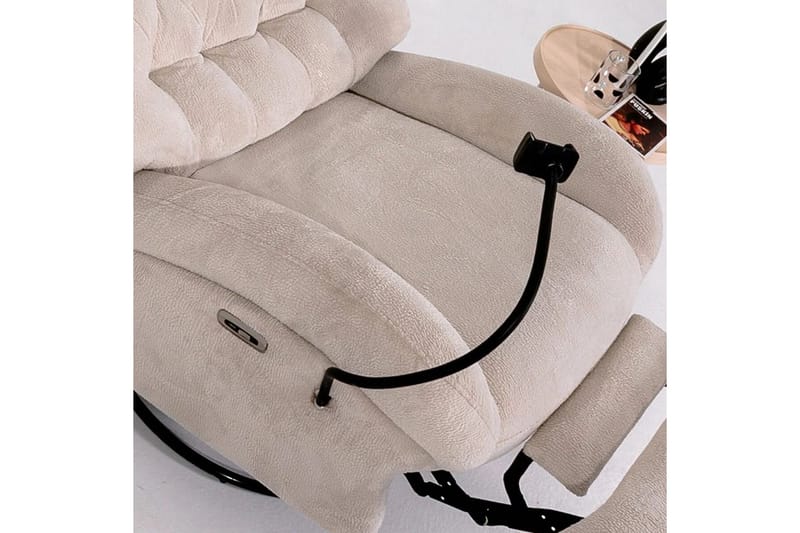 Adesis Reclinerfåtölj Elektrisk - Krämvit - Möbler - Stolar & fåtöljer - Fåtölj - Biofåtölj & reclinerfåtölj