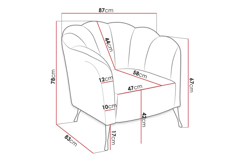 Adrial Fåtölj - Sammet/Blå/Guld - Möbler - Stolar & fåtöljer - Fåtölj