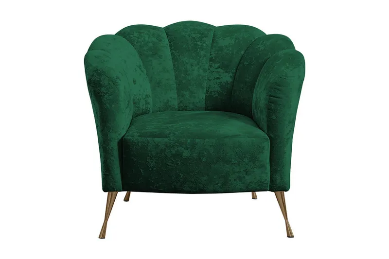 Adrial Fåtölj, Sammet/Grön/Guld