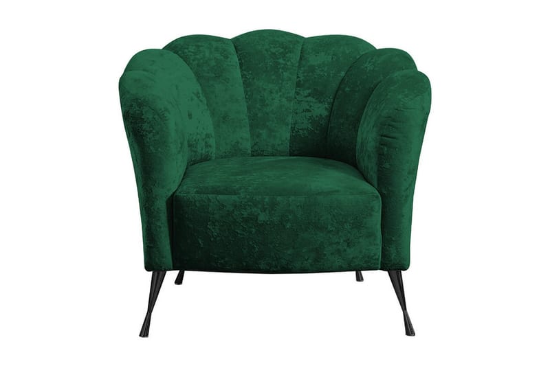 Adrial Fåtölj - Sammet/Grön/Svart Krom - Möbler - Stolar & fåtöljer - Fåtölj