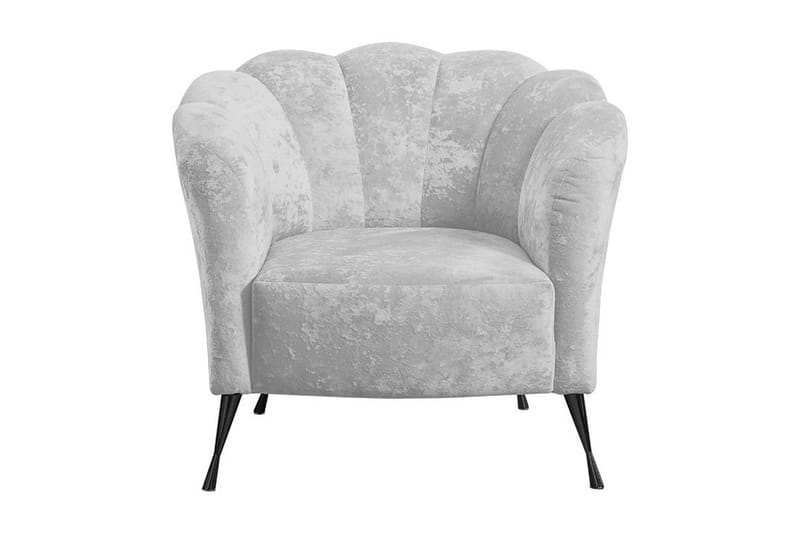 Adrial Fåtölj, Sammet/Vit/Svart Krom