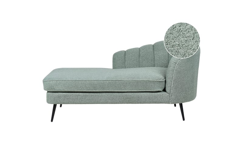 Allier Schäslong 150 cm Höger - Svart/Grön - Möbler - Stolar & fåtöljer - Fåtölj - Schäslongfåtölj & divanfåtölj