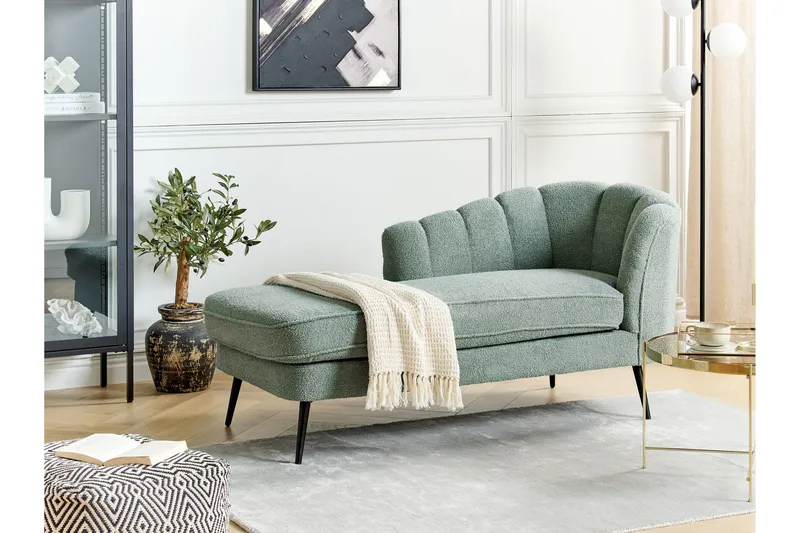 Allier Schäslong 150 cm Höger - Svart/Grön - Möbler - Stolar & fåtöljer - Fåtölj - Schäslongfåtölj & divanfåtölj