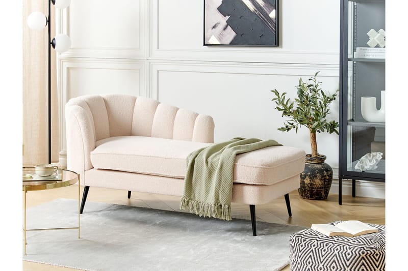 Allier Schäslong 150 cm Vänster - Beige/Svart - Möbler - Stolar & fåtöljer - Fåtölj - Schäslongfåtölj & divanfåtölj