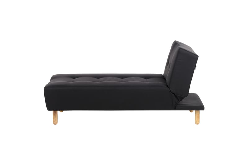 Alsten Schäslong 163 cm - Svart/Ljust trä - Möbler - Stolar & fåtöljer - Fåtölj - Schäslongfåtölj & divanfåtölj
