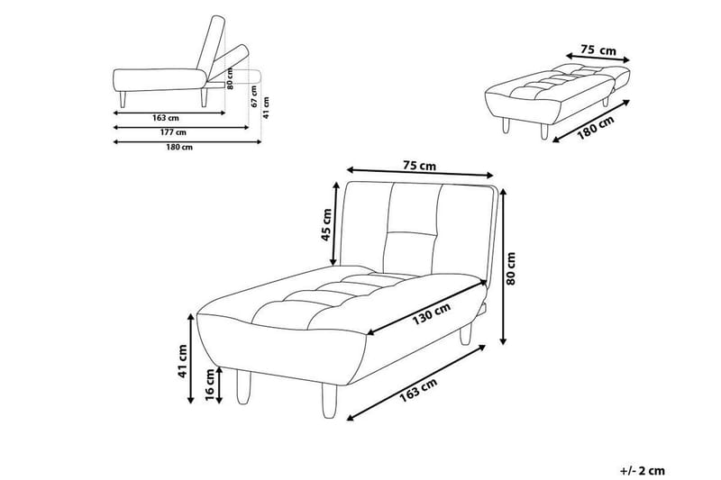 Alsten Schäslong 163 cm - Svart/Ljust trä - Möbler - Stolar & fåtöljer - Fåtölj - Schäslongfåtölj & divanfåtölj