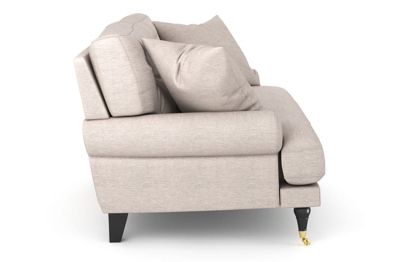 Andrew Loveseat - Beige/Mässing - Fåtölj