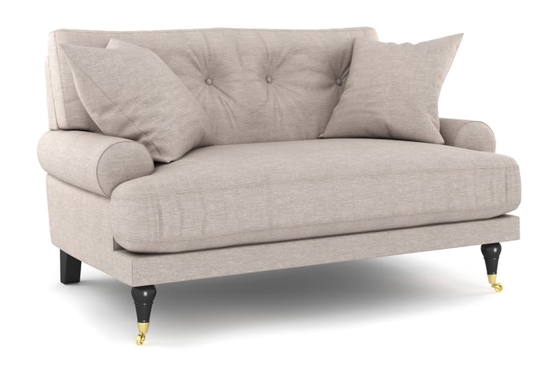 Andrew Loveseat - Beige/Mässing - Fåtölj