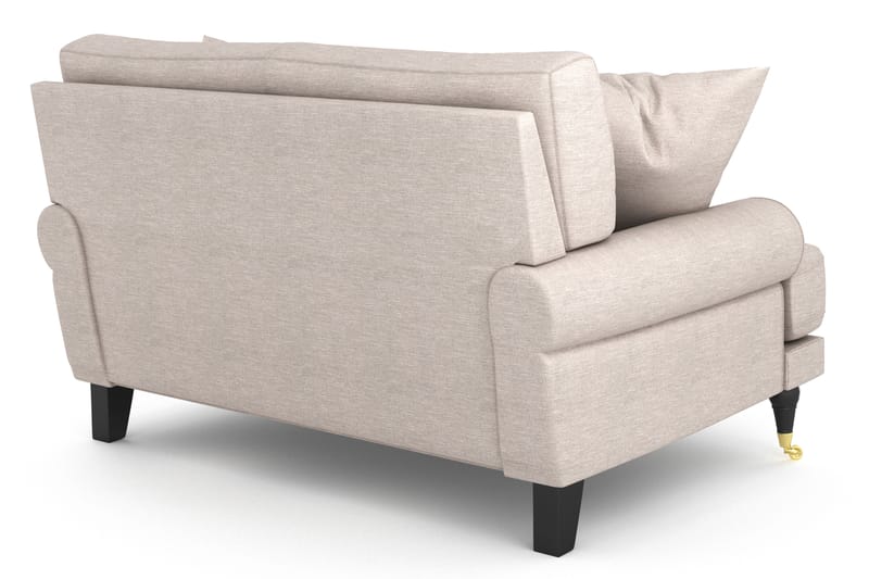 Andrew Loveseat - Beige/Mässing - Fåtölj