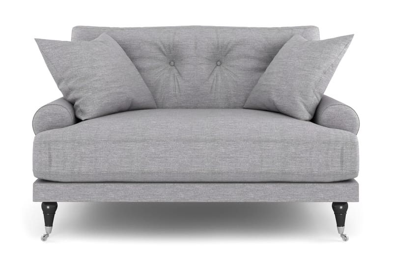 Andrew Loveseat - Ljusgrå/Krom - Möbler - Stolar & fåtöljer - Fåtölj