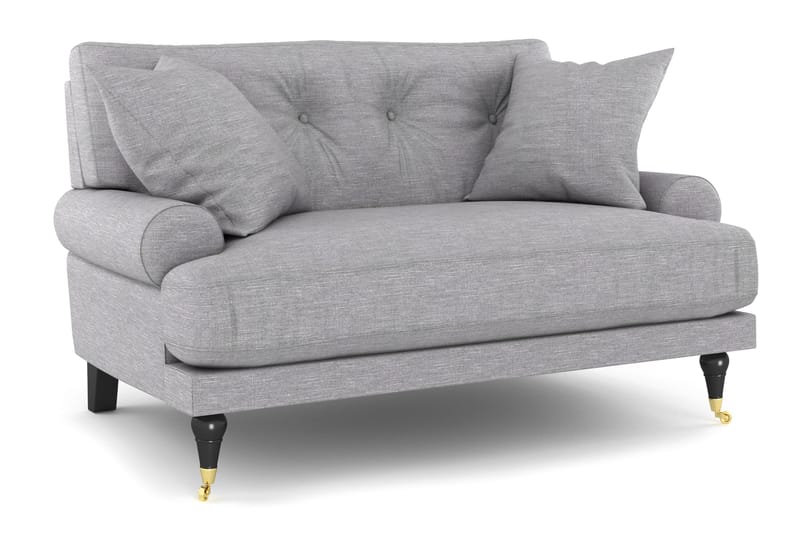 Andrew Loveseat - Ljusgrå/Mässing - Fåtölj