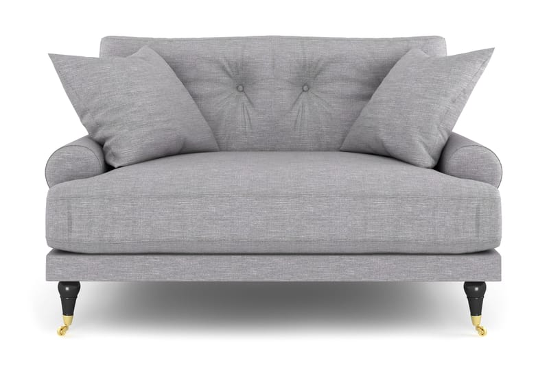 Andrew Loveseat - Ljusgrå/Mässing - Möbler - Stolar & fåtöljer - Fåtölj