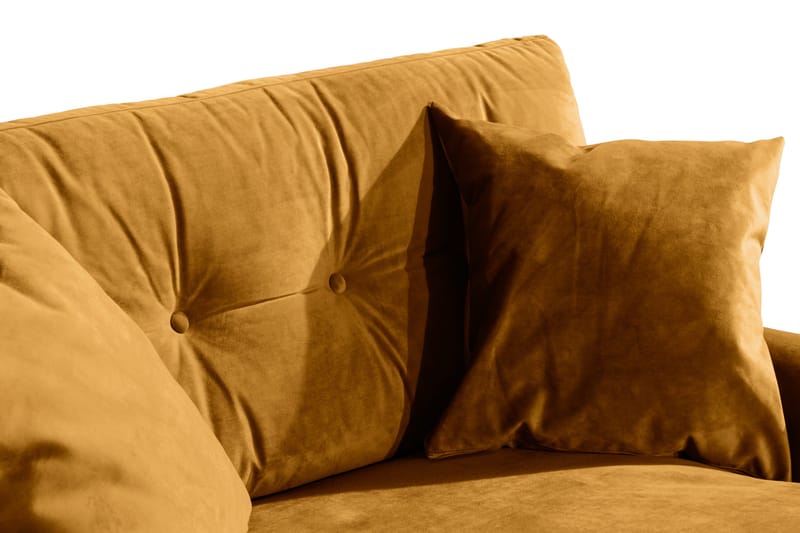 Andrew Loveseat Sammet - Amber/Krom - Möbler - Stolar & fåtöljer - Fåtölj
