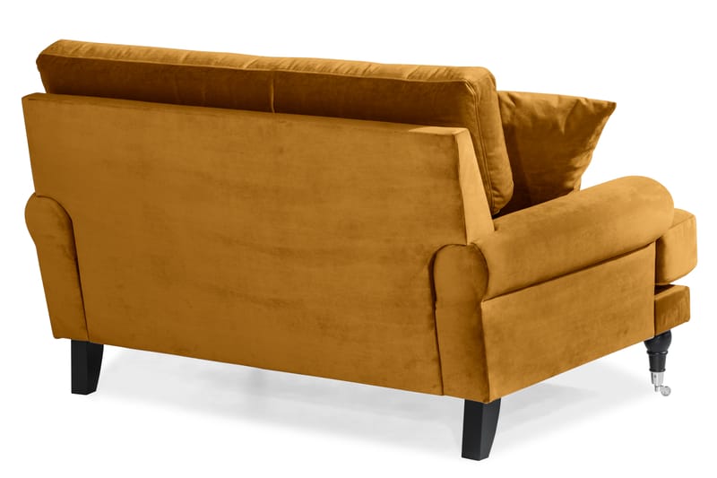 Andrew Loveseat Sammet - Amber/Krom - Fåtölj