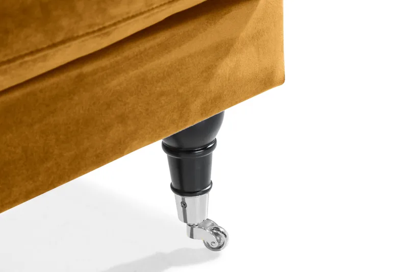 Andrew Loveseat Sammet - Amber/Krom - Möbler - Stolar & fåtöljer - Fåtölj