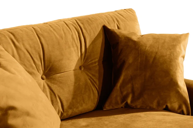 Andrew Loveseat Sammet - Amber/Mässing - Möbler - Stolar & fåtöljer - Fåtölj