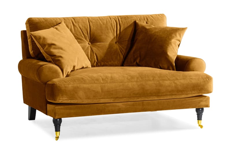 Andrew Loveseat Sammet - Amber/Mässing - Möbler - Stolar & fåtöljer - Fåtölj