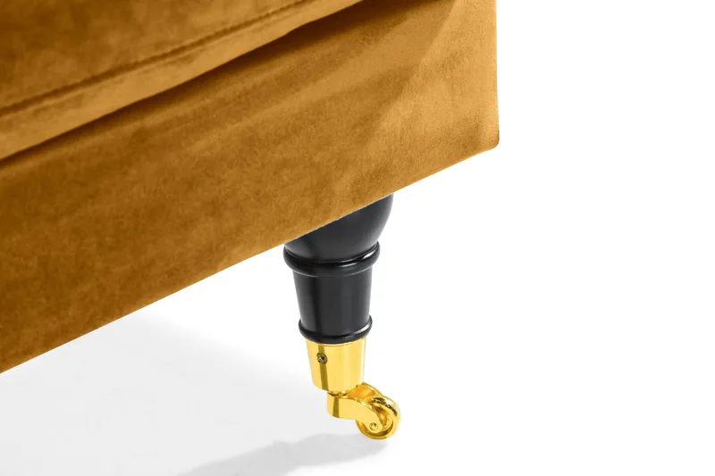 Andrew Loveseat Sammet - Amber/Mässing - Möbler - Stolar & fåtöljer - Fåtölj