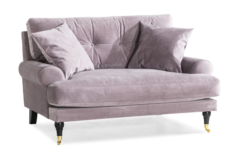 Andrew Loveseat Sammet, Lila/Mässing
