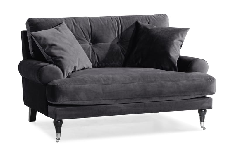 Andrew Loveseat Sammet - Mörkgrå/Krom - Möbler - Stolar & fåtöljer - Fåtölj