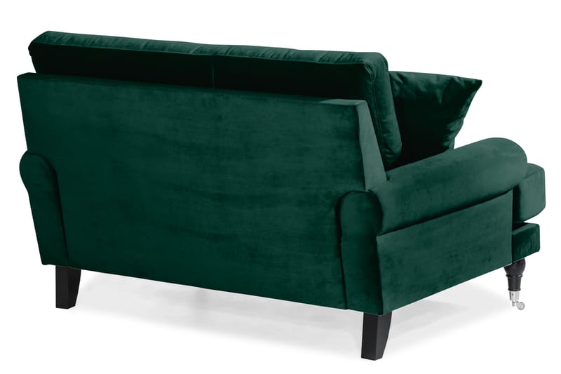 Andrew Loveseat Sammet - Mörkgrön/Krom - Fåtölj