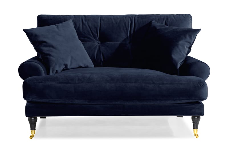 Andrew Loveseat Sammet - Midnattsblå/Mässing - Möbler - Stolar & fåtöljer - Fåtölj
