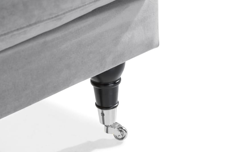 Andrew Loveseat Sammet - Silvergrå/Krom - Möbler - Stolar & fåtöljer - Fåtölj