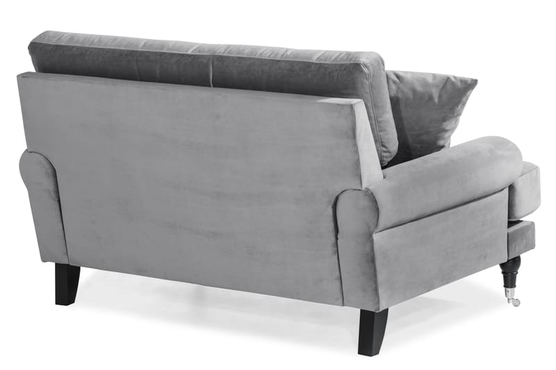 Andrew Loveseat Sammet - Silvergrå/Krom - Fåtölj