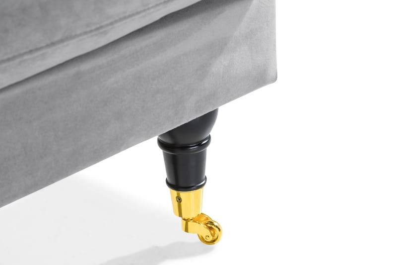 Andrew Loveseat Sammet - Silvergrå/Mässing - Möbler - Stolar & fåtöljer - Fåtölj