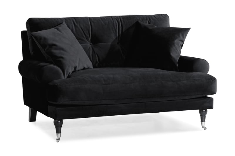 Andrew Loveseat Sammet - Svart/Krom - Möbler - Stolar & fåtöljer - Fåtölj