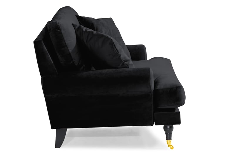 Andrew Loveseat Sammet - Svart/Mässing - Möbler - Stolar & fåtöljer - Fåtölj
