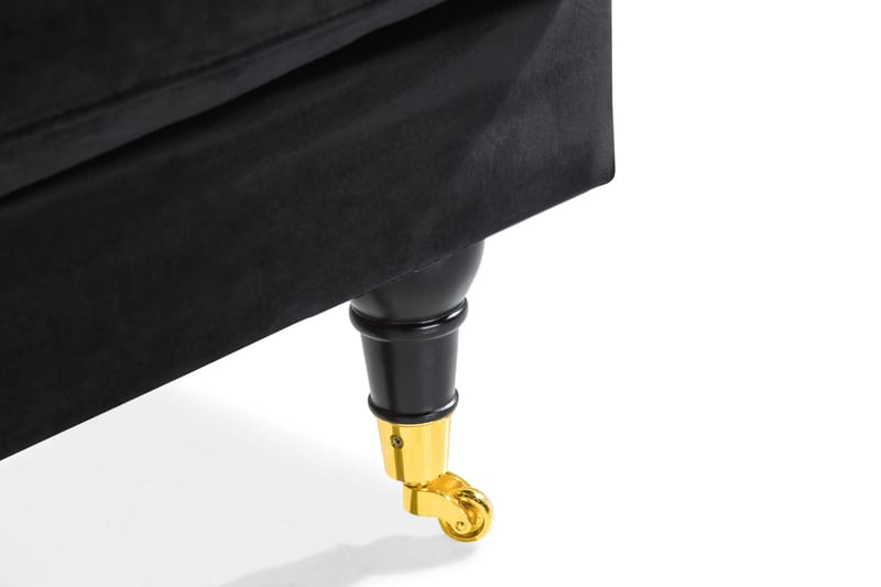 Andrew Loveseat Sammet - Svart/Mässing - Möbler - Stolar & fåtöljer - Fåtölj