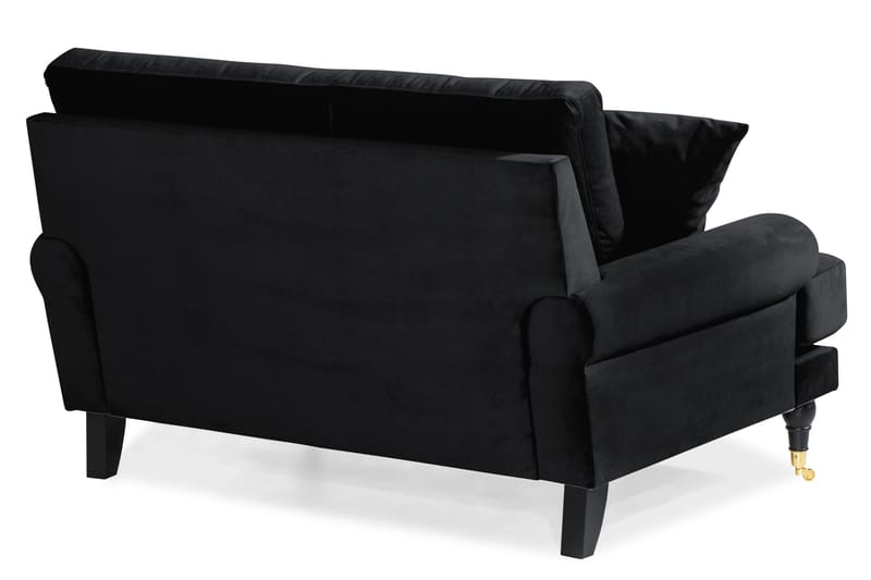Andrew Loveseat Sammet - Svart/Mässing - Möbler - Stolar & fåtöljer - Fåtölj
