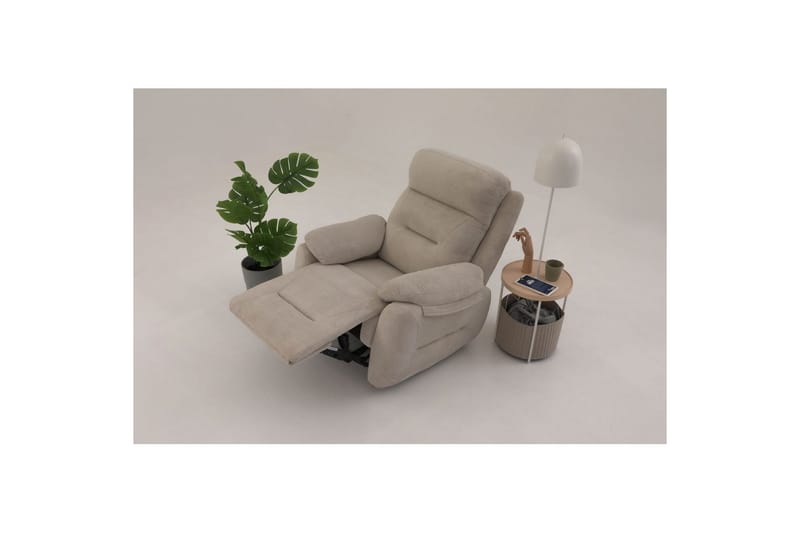 Angola Reclinerfåtölj Manuell - Krämvit - Möbler - Stolar & fåtöljer - Fåtölj - Liggfåtölj