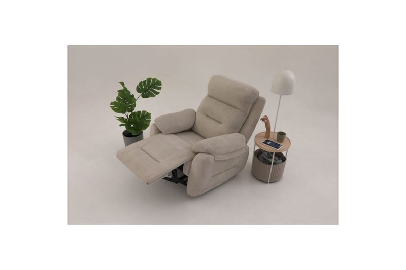 Angola Reclinerfåtölj Manuell - Krämvit - Möbler - Stolar & fåtöljer - Fåtölj - Liggfåtölj