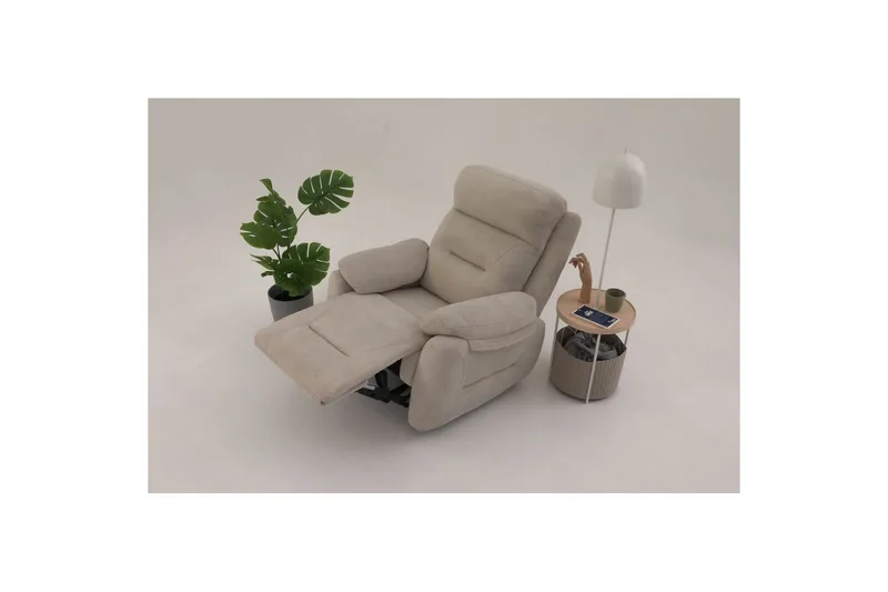 Angola Reclinerfåtölj Manuell - Krämvit - Möbler - Stolar & fåtöljer - Fåtölj - Biofåtölj & reclinerfåtölj