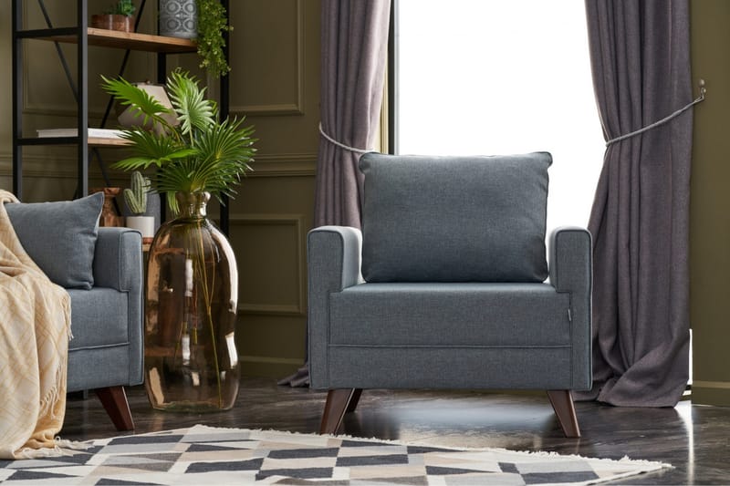 Antigua Fåtölj - Blå/Natur - Möbler - Stolar & fåtöljer - Fåtölj