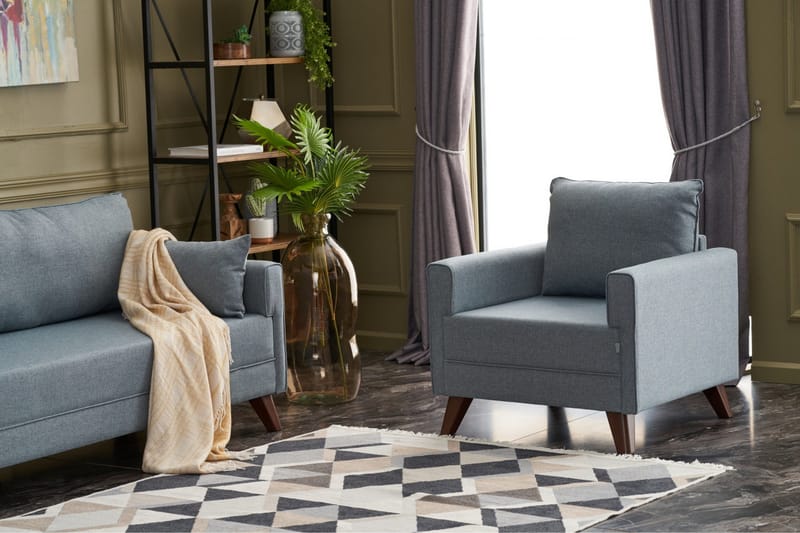 Antigua Fåtölj - Blå/Natur - Möbler - Stolar & fåtöljer - Fåtölj