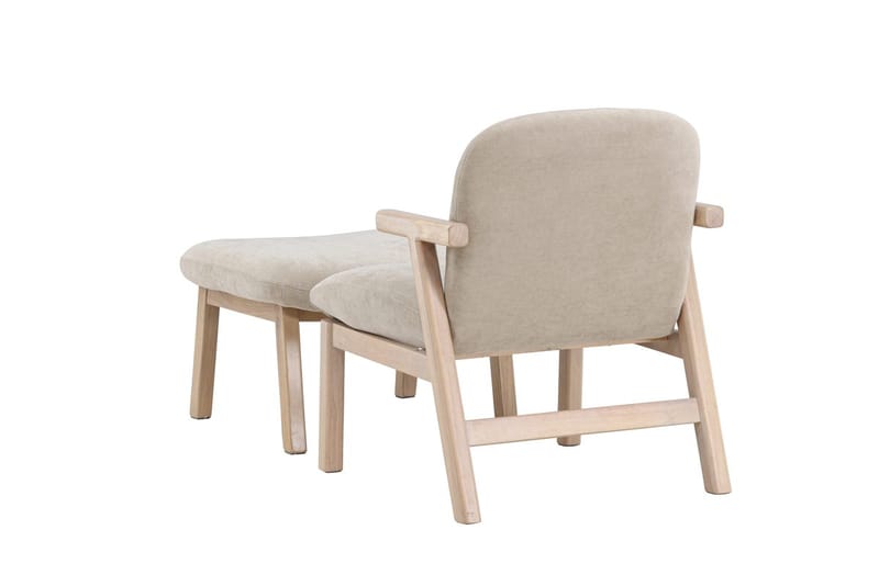 Armchair Rile Beige Fåtölj + Ottoman - Möbler - Stolar & fåtöljer - Fåtölj