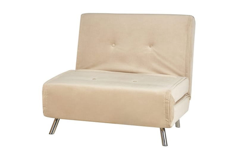 Bäddsoffa Farris - Beige, Silver - Möbler - Stolar & fåtöljer - Fåtölj - Bäddfåtölj